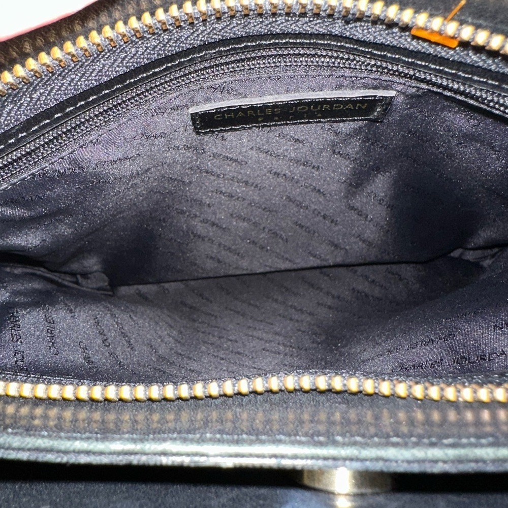 Charles Jourdan Black Leather Shoulder Bag - Picture 5 of 9